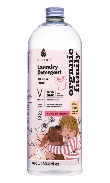 Purren veļas mazgāšanas līdzeklis bez aromāta Pillow Fight 1l, 3l, 5l