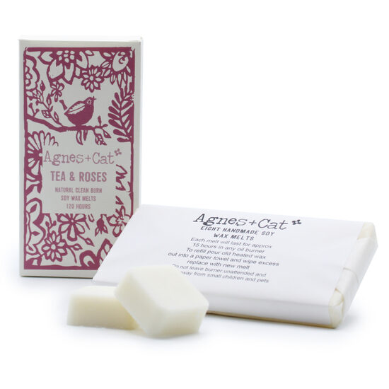 Sojas vaska aromātiskie kubiņi “Tea & Roses” 8 gb. | Līdz 120 h aromāta